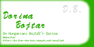 dorina bojtar business card